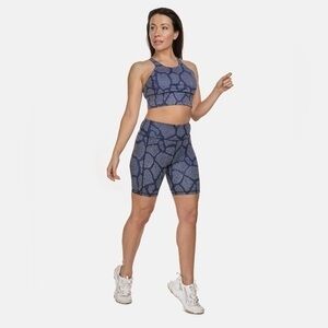 Perky Peach Blue Snakeskin Print Cycling Bike Shorts Women’s size XS Extra Small